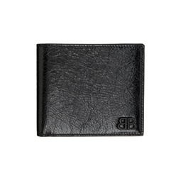 Black Monaco Square Folded Wallet 241342M171002