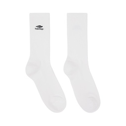 White 3B Sports Icon Socks 241342M220002