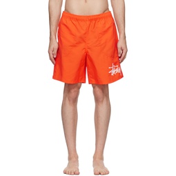 Orange Big Basic Swim Shorts 241353M208001