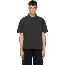 Black Pigment Dyed Polo 241353M212000