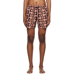 Pink Printed Swim Shorts 241358M193000
