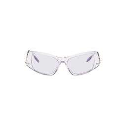 Purple Geometric Cat Eye Acetate Sunglasses 241376F005036