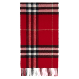 Red Check Cashmere Scarf 241376F028026