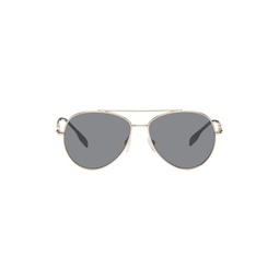 Gold Aviator Sunglasses 241376M134028