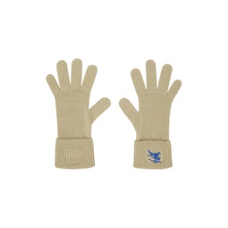 Beige Cashmere Blend Gloves 241376M135007