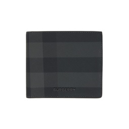 Black   Gray Check Wallet 241376M164023
