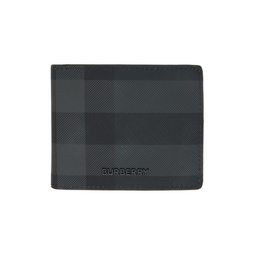 Black   Gray Check Wallet 241376M164025