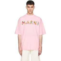 Pink Printed T Shirt 241379M213026