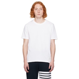 White Stripe Trim T Shirt 241381M213019