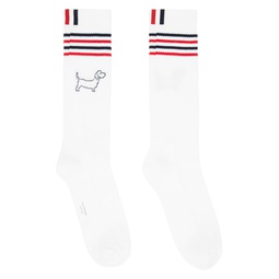 White Hector Icon Athletic Socks 241381M220000