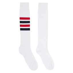 White Striped Socks 241381M220009
