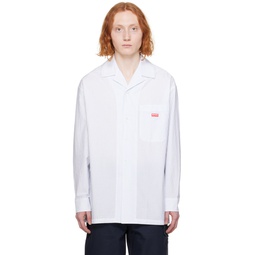 White  Paris Crinkled Shirt 241387M192007