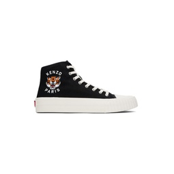 Black  Paris Foxy High Top Canvas Sneakers 241387M236001
