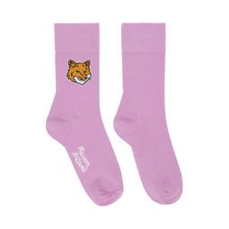 Purple Fox Head Socks 241389F076000