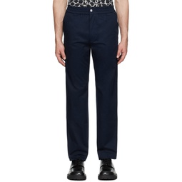 Navy Casual Trousers 241389M191003