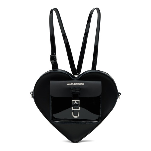  Black Heart Shaped Leather Backpack 241399F042002