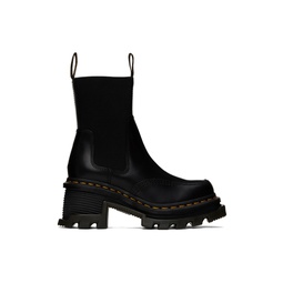 Black Corran Leather Heeled Chelsea Boots 241399F113008