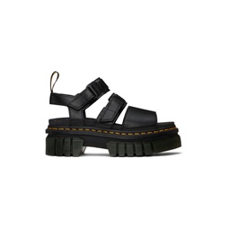 Black Ricki Leather 3 Strap Platform Sandals 241399F125000