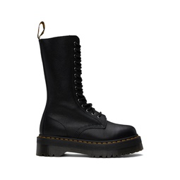 Black 1B99 Pisa Leather Lace Up Boots 241399M255033