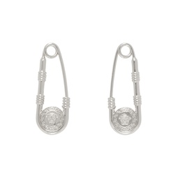 Silver Safety Pin Earrings 241404M144008