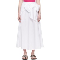 White Bow Maxi Skirt 241443F093004