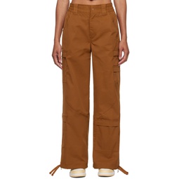 Brown Pocket Trousers 241445F087004
