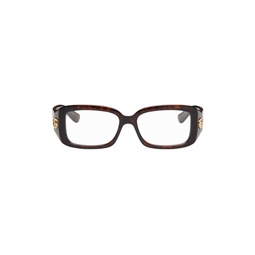 Tortoiseshell Square Glasses 241451M133020