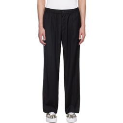 Black Pleated Trousers 241469M191006