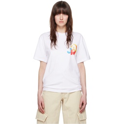 White Orange T Shirt 241477F110011