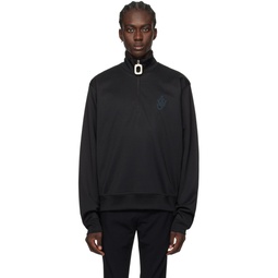 Black Half Zip Sweatshirt 241477M202014