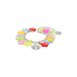SSENSE Exclusive Silver Flower Charm Bracelet 241529M142001