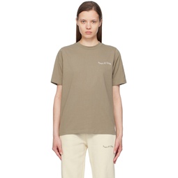 Brown Wordmark T Shirt 241554F110006