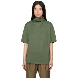 Green Scarf T Shirt 241646F110010