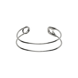 Silver Safety Pin Bracelet 241669M142001