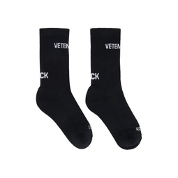 Black Logo Socks 241669M220003