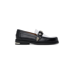 SSENSE Exclusive White   Black Loafers 241688M231001