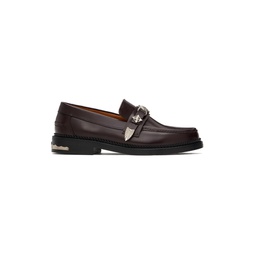 SSENSE Exclusive Burgundy Loafers 241688M231003