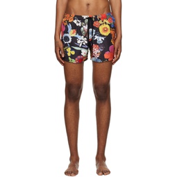 Multicolor Floral Swim Shorts 241720M208002