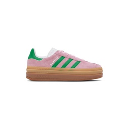 Pink   Green Gazelle Bold Sneakers 241751F128070