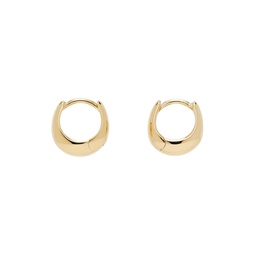 Gold Ice Huggies Earrings 241762M144004