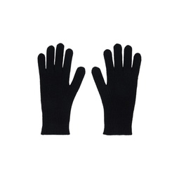 Black Cashmere Gloves 241771F012000