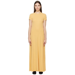 Yellow Fluid Maxi Dress 241771F055012