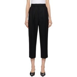 Black Double Pleated Trousers 241771F087004