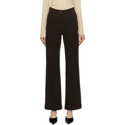Brown Flared Trousers 241771F087007