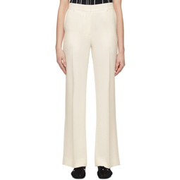 White Relaxed Fit Trousers 241771F087016