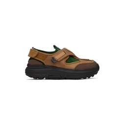 Brown   Green Tred Sneakers 241773M237003