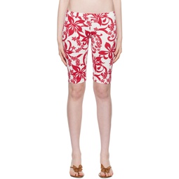 Red   White Lulu Shorts 241776F088001
