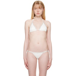 White Nina Bikini Top 241776F105006