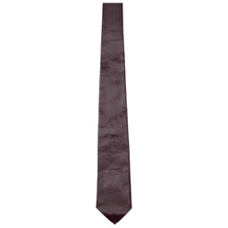 Burgundy Shiny Leather Tie 241798M158004