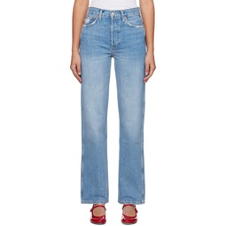 Blue High Rise Jeans 241800F069002